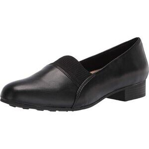Easy Street womens AbaPump Closed Toe Loafers Black Slip‎ On Size 6.5 W